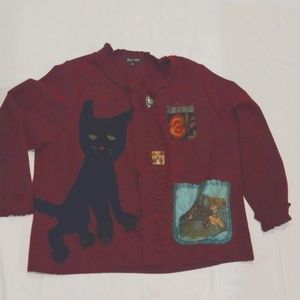 Lee Andersen cat lover sweater jacket